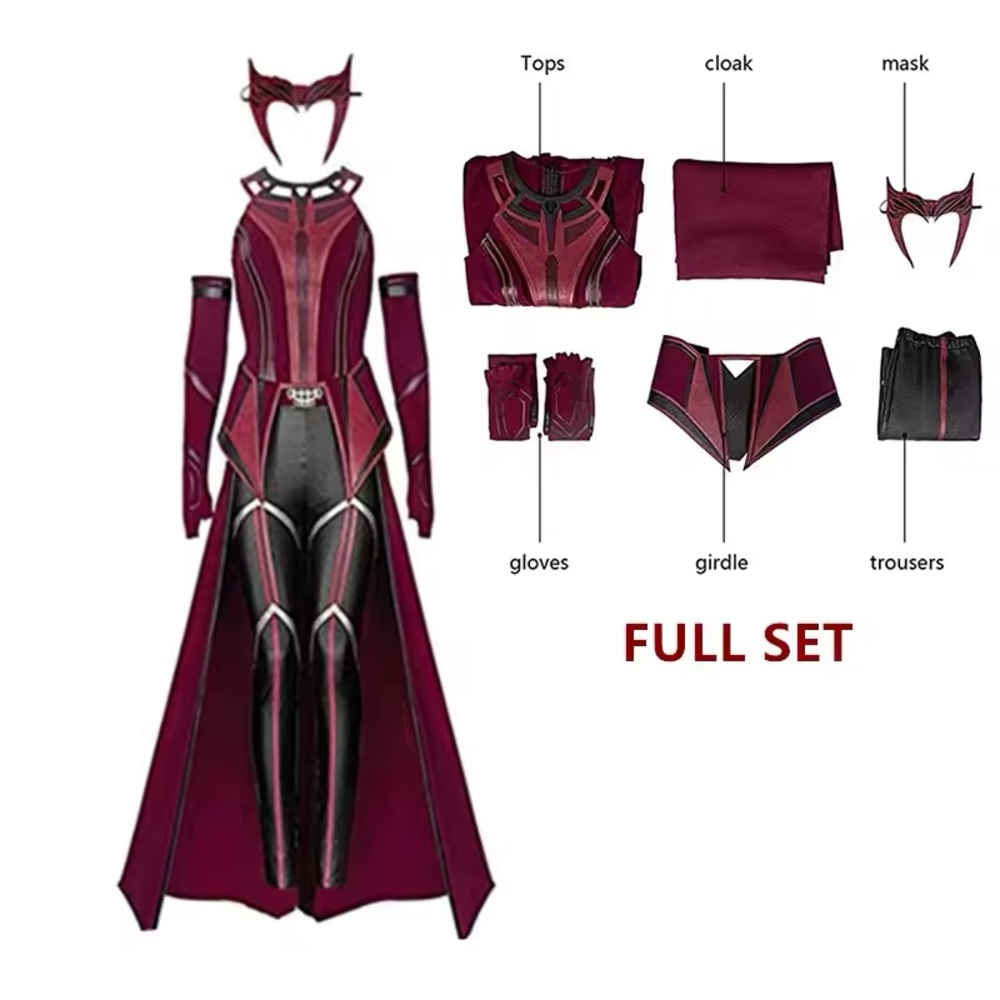Scarlett Witch Wanda Maximoff Costume Cosplay Full Set